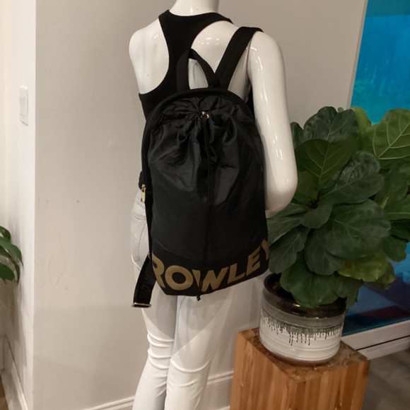 Cynthia Rowley Neoprene and Nylon Backpack Black / Gold Medium - Picture 12 of 14